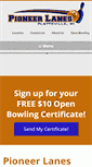 Mobile Screenshot of pioneerbowling.com